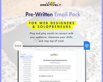 Pre-Written Email Templates Pack for Web Designers (+ BONUS Flodesk Templates) | Google Doc | Flodesk Newsletter Template