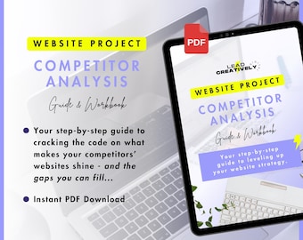 Website Project Competitor Analysis Guide & Workbook | For Web Design Professionals and Website DIYers | Instant PDF Download