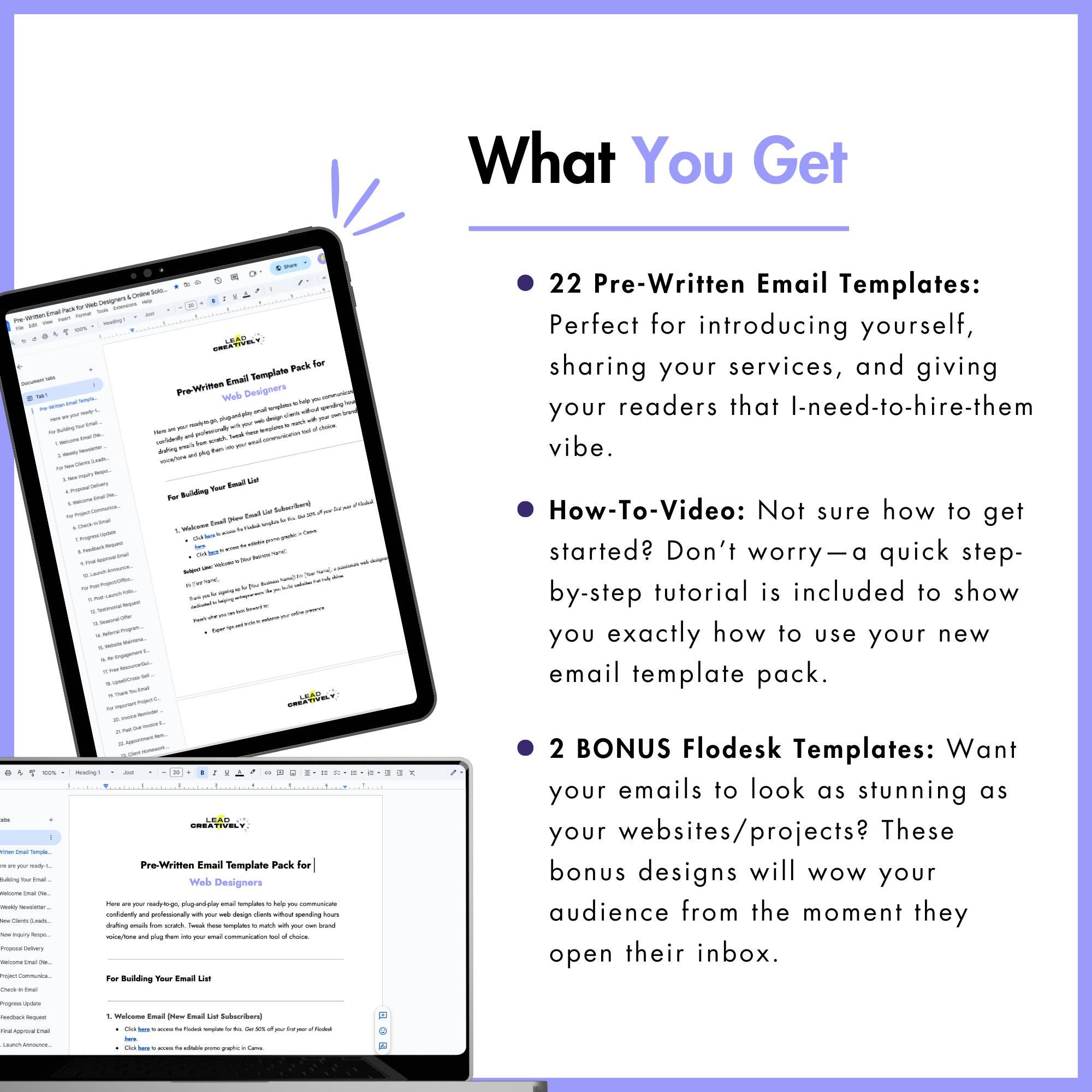 Pre-written Email Templates Pack for Web Designers (+ BONUS Flodesk ...