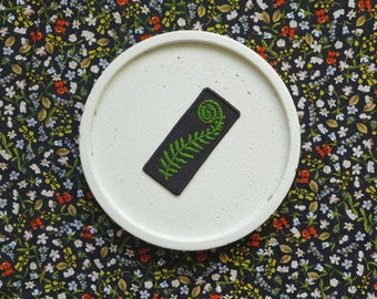 FERN patch for nature and forest lovers, interesting jewelry, cute accessories, khaki