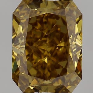 GIA Certified 0.63 Carat Mo. Radiant Loose Natural Diamond, VS1 Clarity Fancy Deep Brown Yellow Loose Diamond, Genuine Earth Mined Diamond