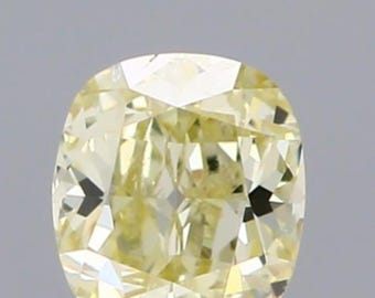 GIA Certified 0.50Ct Fancy Light Yellow Cushion Diamond, Loose Modified Cushion Natural Diamond For Ring, I1 Clarity Loose Natural Diamond