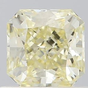 VS2 Fancy Light Yellow Radiant Loose Natural Diamond, 0.57CT Radiant Yellow GIA Certified Natural Diamond, Fancy Yellow Loose Gemstone