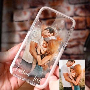 Personalized Gift for Her Uniuque Womens Gift for Him Mens Custom Photo Clear Case iPhone 14  14 Plus 13 Pro Max 12 12 Mini 11 Handmade Item