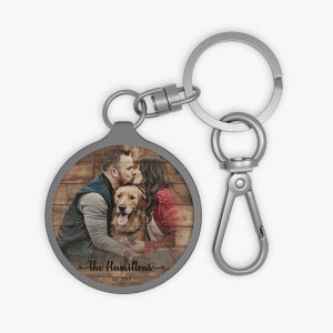 Photo Keychain Personalized, Custom Photo Keychain, Photo Keychain Engraved, Photograph Keychain, Personalized Picture Keychain