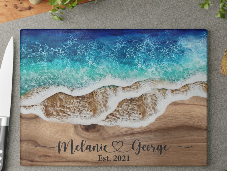 Personalized Cutting Board, Wedding Gift for Couple Unique Charcuterie Board, Bridal Shower Gift, Mothers Day Gift, Engagement Present image 3