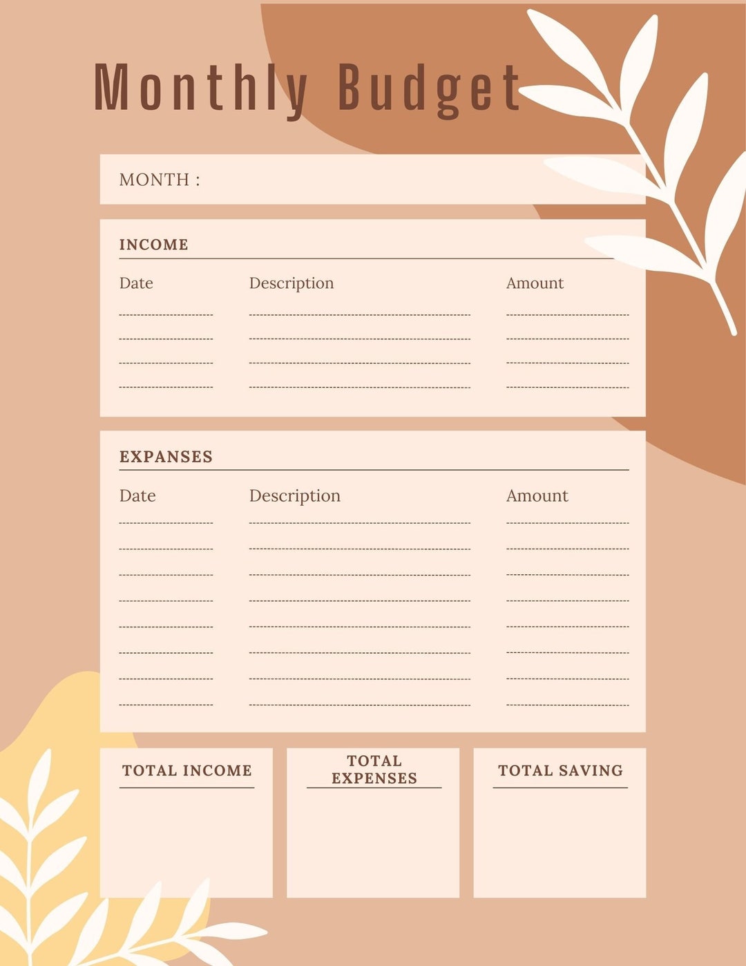 Fall Color Aesthetic Budget Planner Template Etsy Fall Color Aesthetic Budget Planner Template Etsy