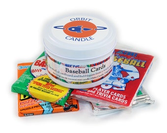 Baseball Cards Candle | Baseball Cards Scented Soy & Coconut Wax Candle