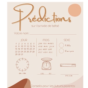 jeu sexe bebe shower carton prédictions shower de bébé en francais, naissance jeux jeu shower bb boho bohemian