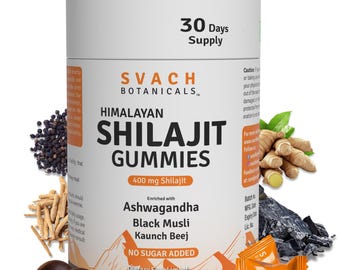 Pure Himalayan Shilajit Gummies 4000mg | 60 Count  | 40%Fulvic Acid & 85+ Trace Minerals Sugar Free  | Tamarind Flavour |