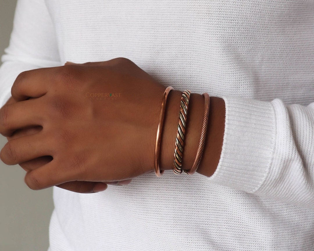 Copper Bracelets for Men and Women Set of 3 2 Powerful Therapy