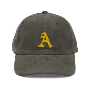 Oakland Athletics Embroidered Vintage Cord Cap | Retro Oakland Athletics Hat | Vintage MLB Baseball Cord Hat | Oakland Athletics