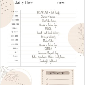 Editable Daily and Weekly Planner for Neurodiverse Families Parents Kids with Autism ADHD Anxiety with Transition and Connection Ideas