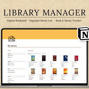 Notion Reading Journal, Notion Library Manager, Notion Reading Planner, Notion Book Tracker, Notion Template, Notion Aesthetic Templete