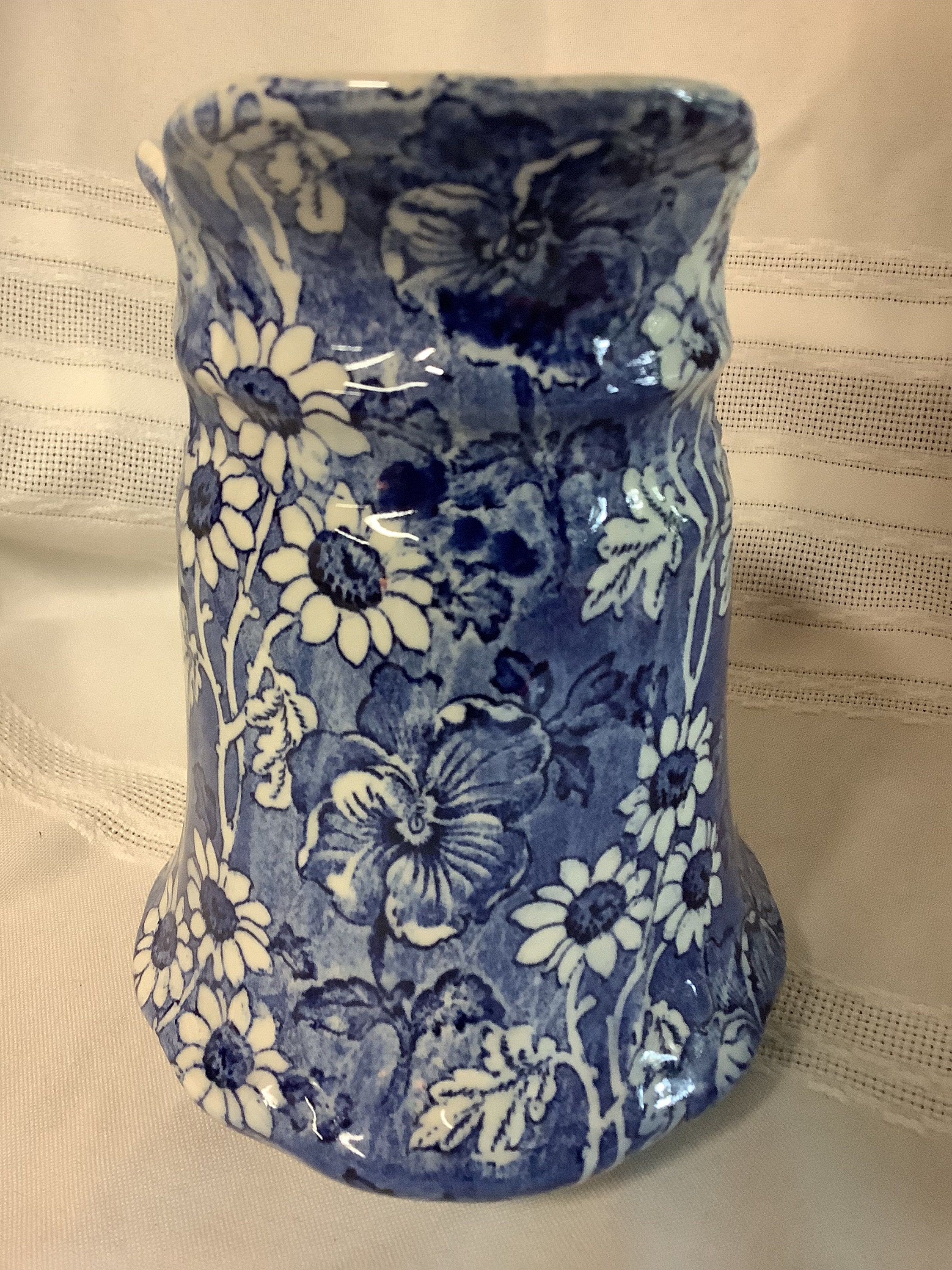 工芸品 JJF J. Kent Ltd. Fenton Louis 14th Blue and White Flowered