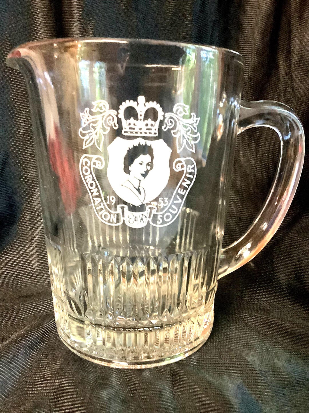 Queen Elizabeth 1953 Coronation Souvenir Clear Glass With Portrait Rare ...