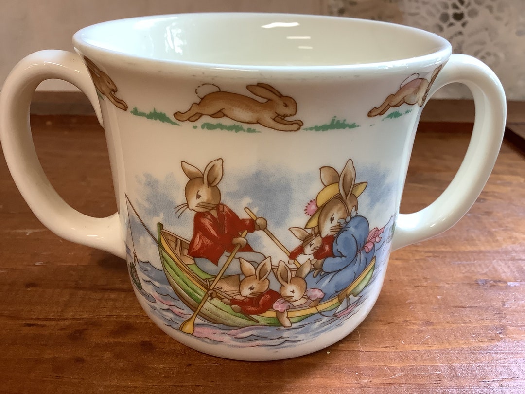 Royal Doulton Fine Bone China Bunnykins Double Handle Cup Mug With ...