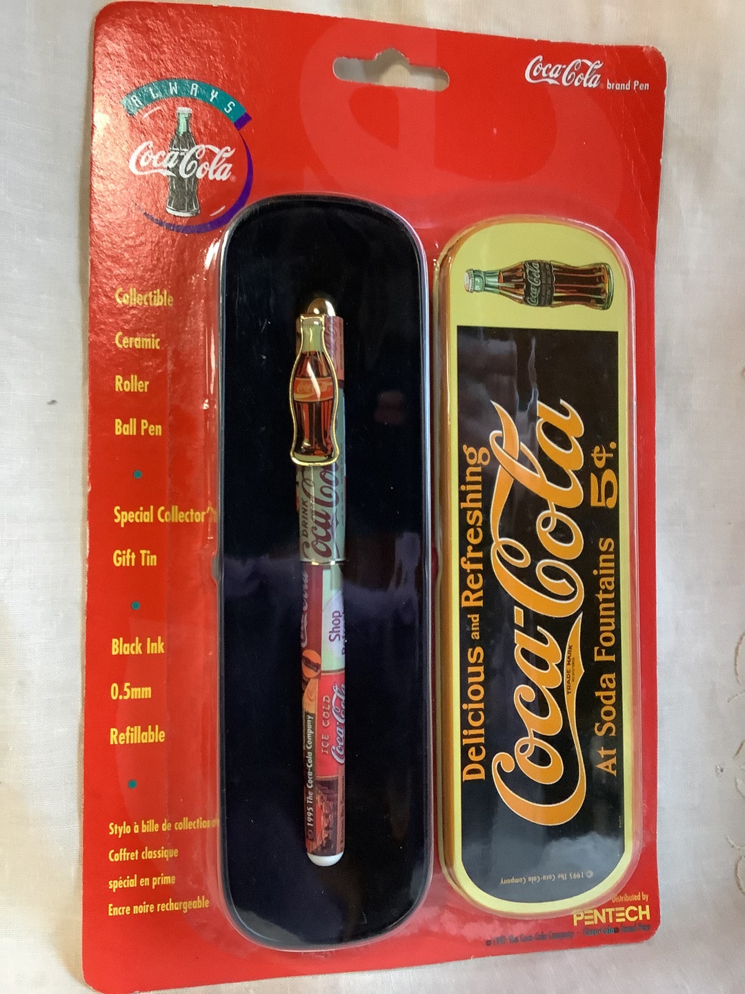 Pentech Collectible Coca Cola Ceramic Rollerball Pen With Tin New in ...