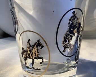 馬スインググラス Dominion Glass Co. 乗馬用ホースマンクリアガラスローボールカクテル