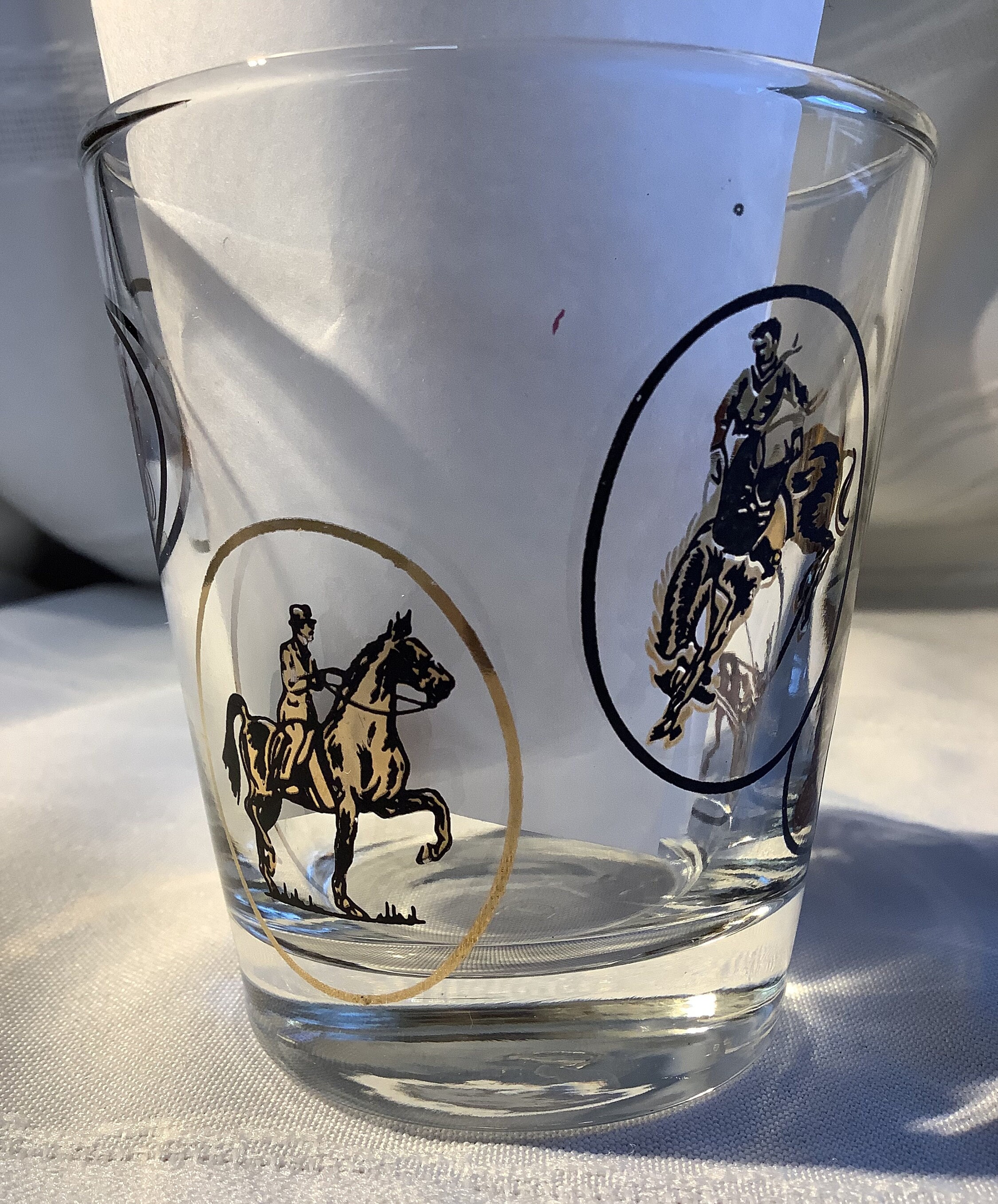 馬スインググラス Dominion Glass Co. 乗馬用ホースマンクリアガラスローボールカクテル