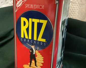 Christie Brown & Co. Putting on the Ritz Cracker Tin Storage Container Metal Collectible