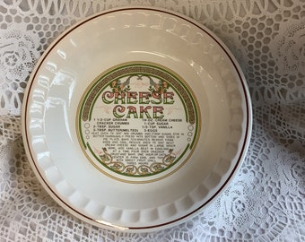 Manorial Collection Cheesecake Pie Plate Baker Recipe Dish Stoneware