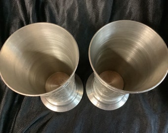 Zinn Etain 95%ピューターワインゴブレットグラス ドイツ製聖杯