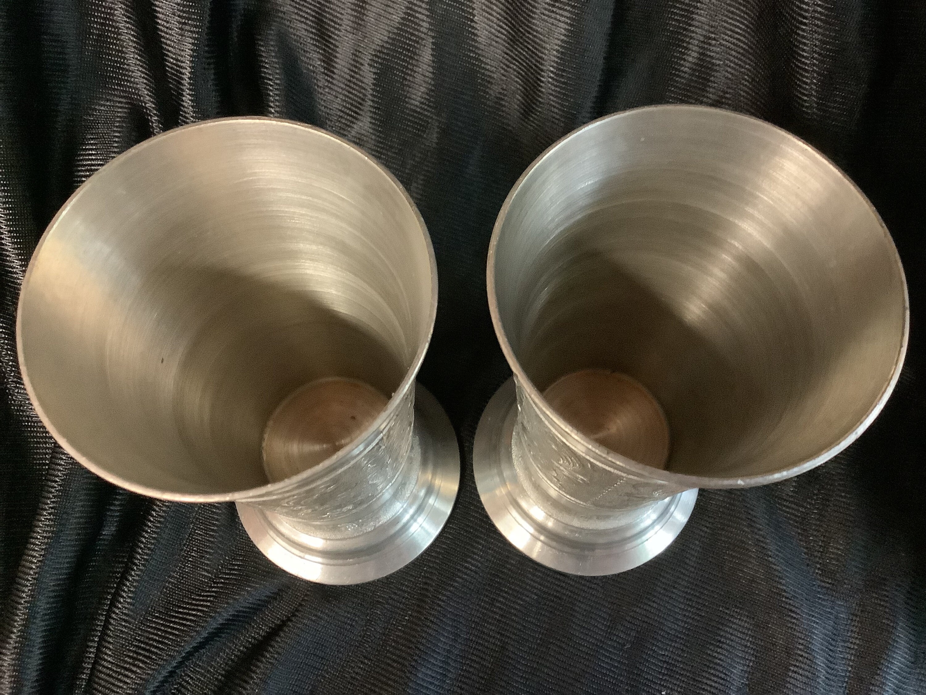 Zinn Etain 95%ピューターワインゴブレットグラス ドイツ製聖杯