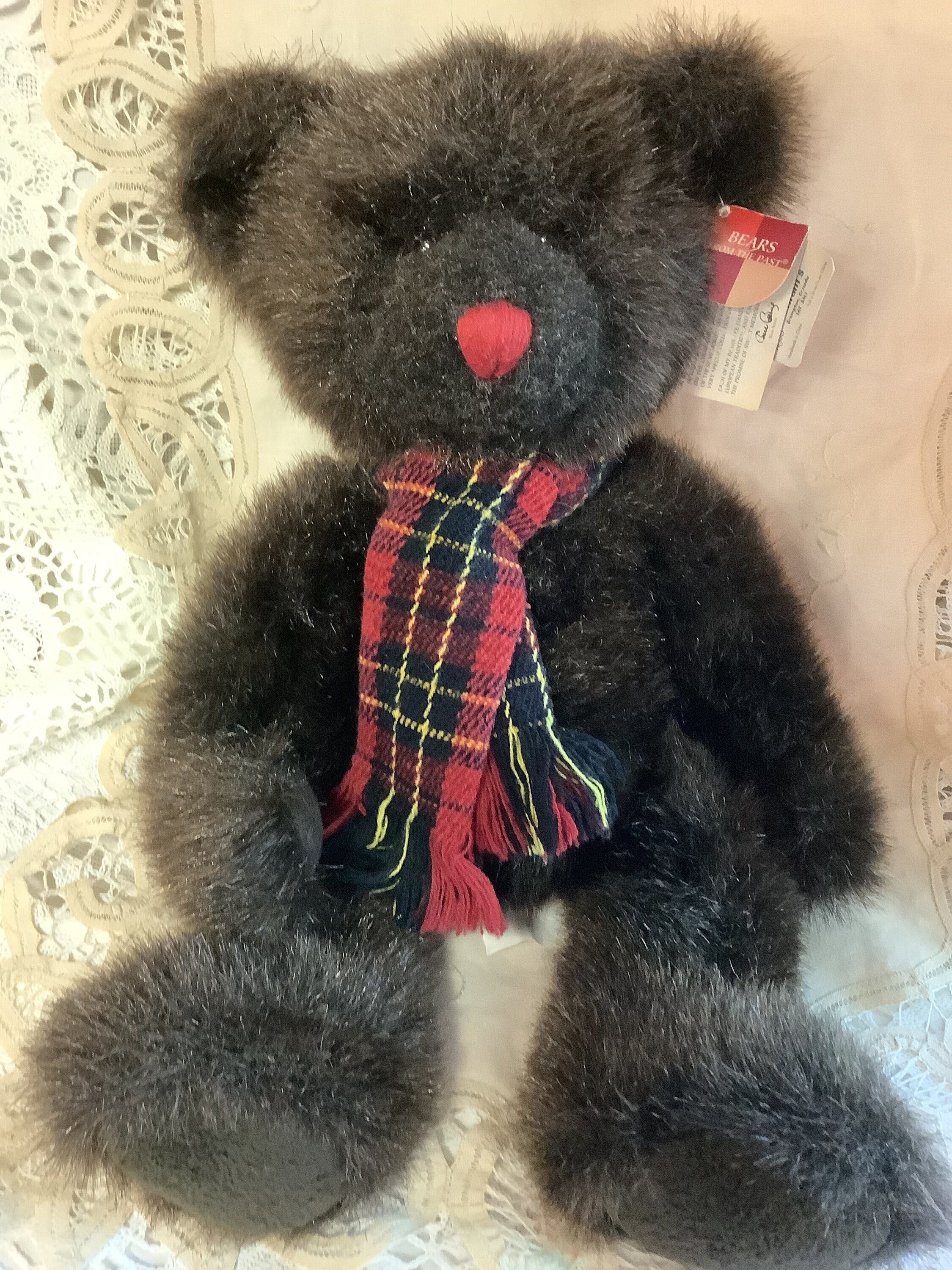 【新品・未開封】R&D.M.Co- BROWN BEARS SILKSCARF Russ Berrie 21225 Chestnut Brown Plush Stuffed Bear With