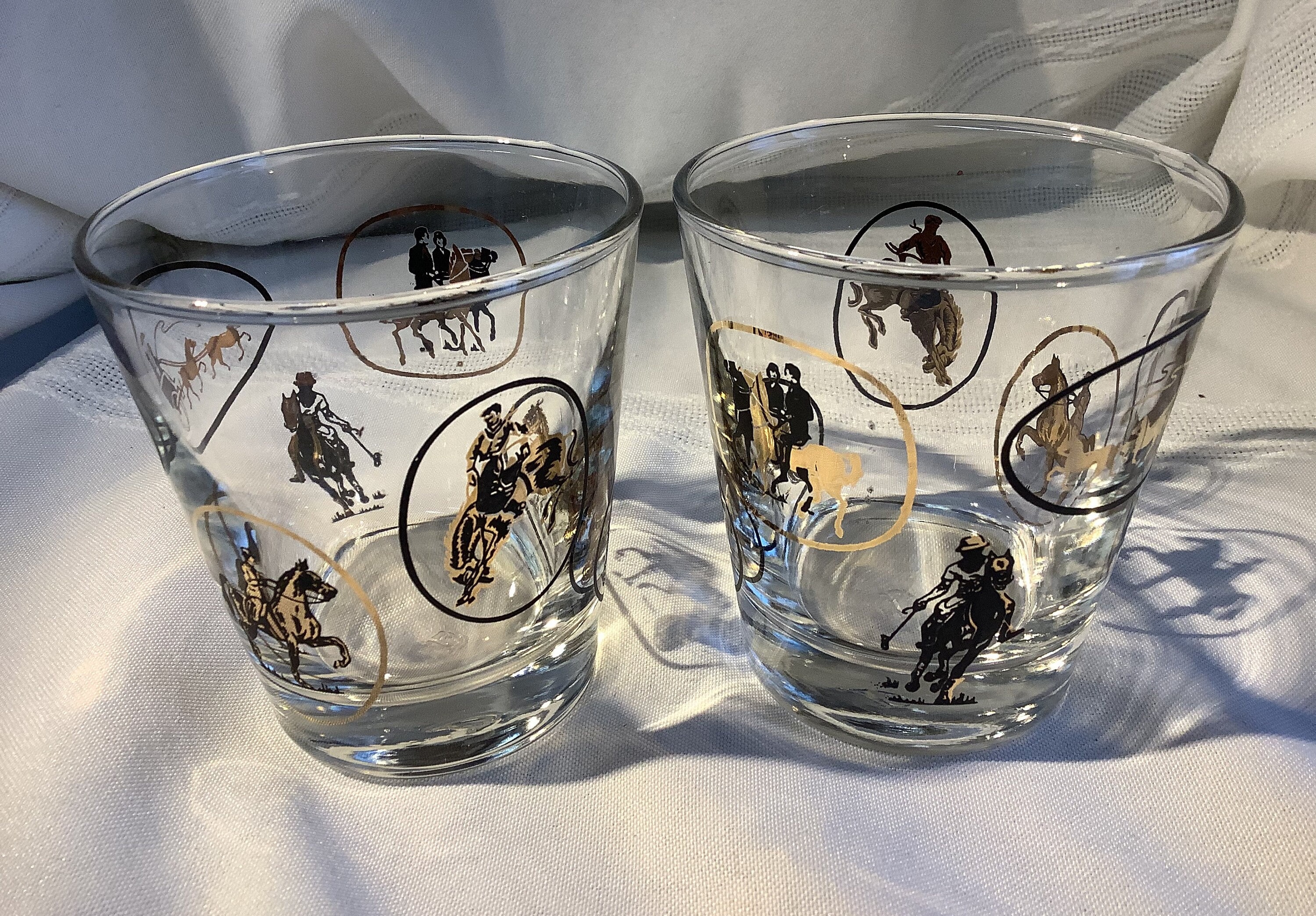 Dominion Glass Co. 乗馬用ホースマンクリアガラスローボールカクテル