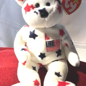 Very Rare Ty Glory Beanie bear with errors on tags