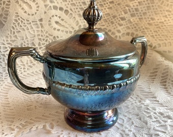 Viking Plate E.P. Brass Coffee / Tea Pot and Cream and