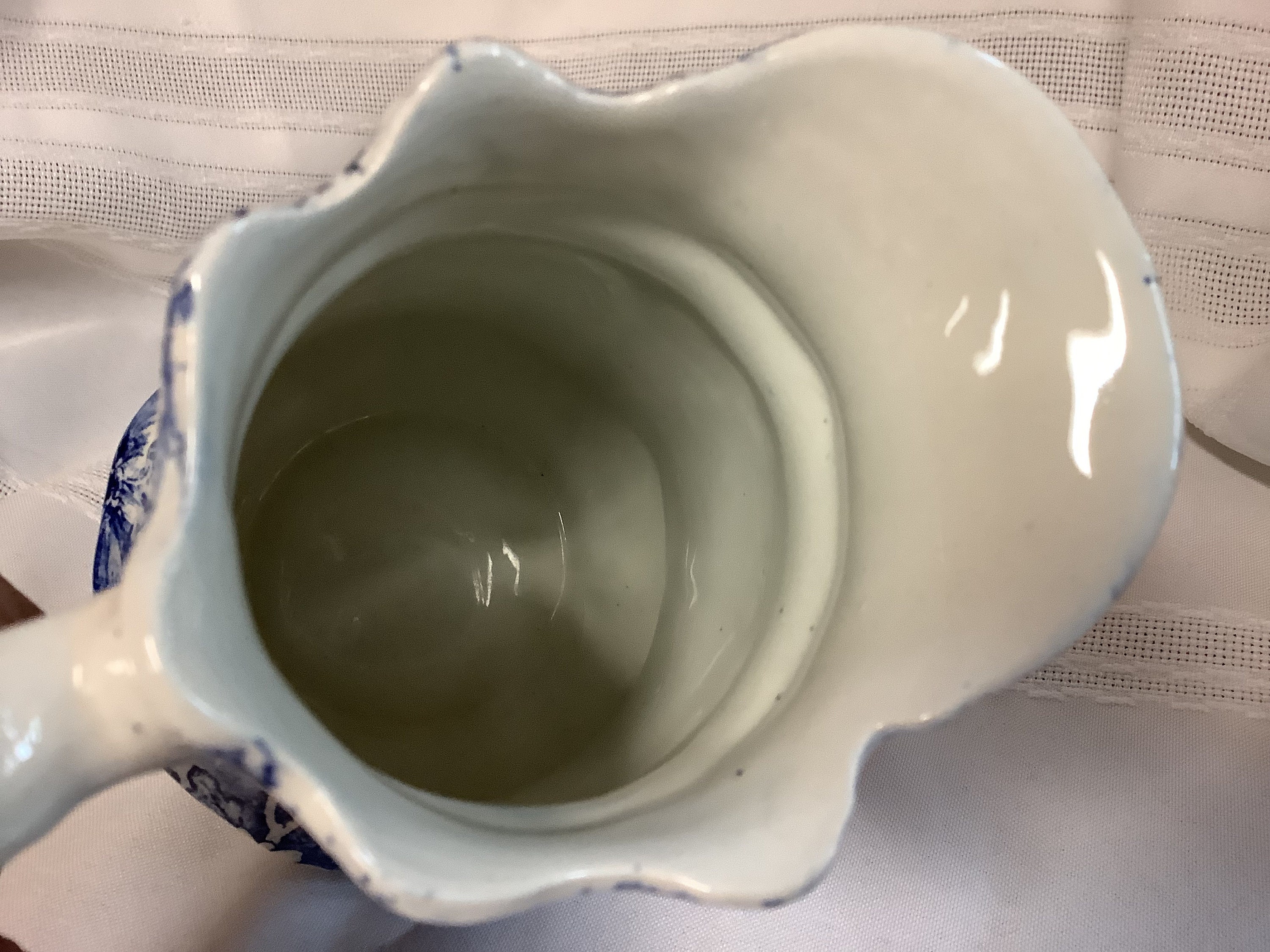 工芸品 JJF J. Kent Ltd. Fenton Louis 14th Blue and White Flowered