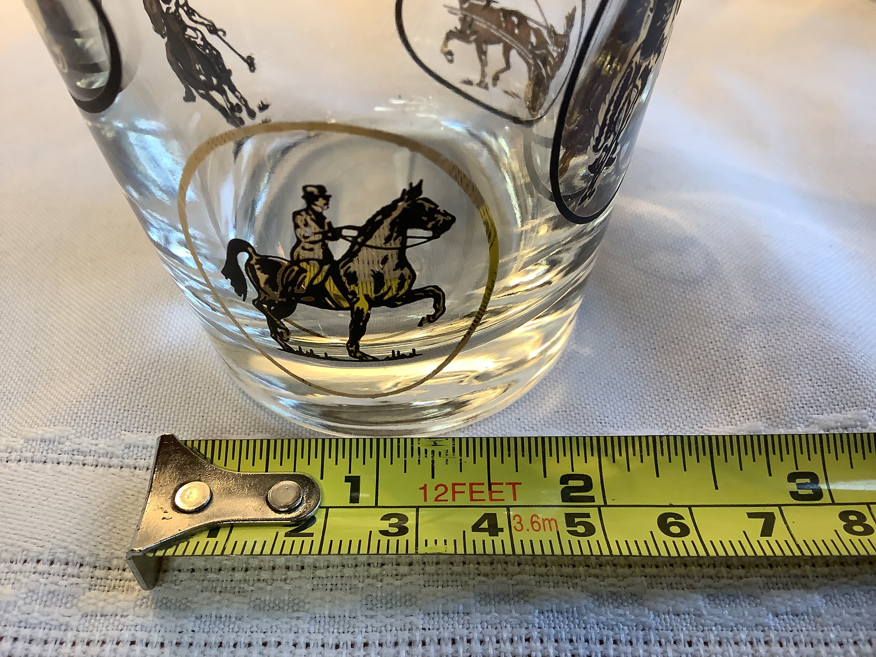 Dominion Glass Co. 乗馬用ホースマンクリアガラスローボールカクテル