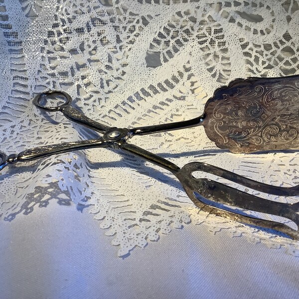Pince à Gâteaux Argentée EP Zinc – Longueur 23 Cm, Vintage Et Pratique