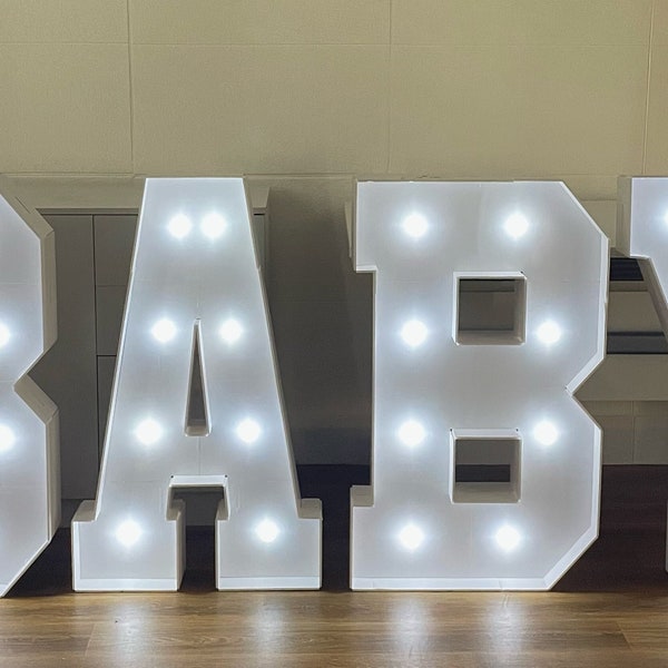 3Ft Marquee Numbers (0-9) Letters (A-Z), Big Light up Letters Numbers, Pre-cut, Large Number Letter, Anniversary Birthday Decorations