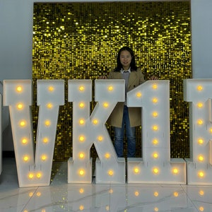 4ft Marquee Light up Numbers (0-9) Letters (A-Z) | Marquee Letters Pre-Cut Frame | Giant Light Up Numbers Anniversary Birthday Decorations