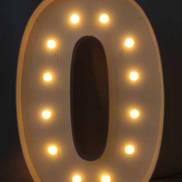 4ft Marquee Light up Numbers (0-9) | Large Marquee Number Pre-Cut Frame Kit | Giant Light Up Numbers Decorations For Anniversary/Birthday