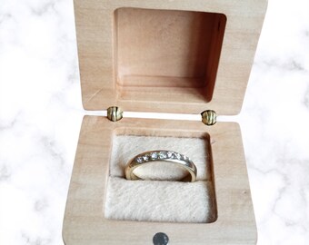 Mariage, Coffret bague de fiançailles, Fiançailles, Coffret bague pour proposition, Coffret porteur d'alliances, Coffret bagues personnalisées, Coffret bagues en bois