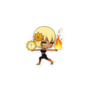Vinyl Sticker, Solarplexus Chakra, niedliche Sticker, Anime Sticker, Journal Sticker
