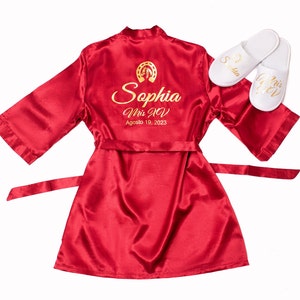 Quinceanera robes, Quinceanera gift, Custom robe+slippers, Mis 15, Mis Quince, Customized gift, 15 Anos gift, Gfir for best friend