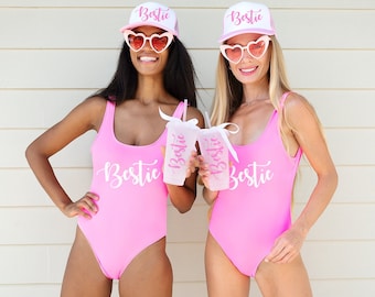 Bride party swims, Besties beachwear, Babes swimsuits, come on Bride, lets go party, party swims, Besties swimwear, custom Bride - Autumn