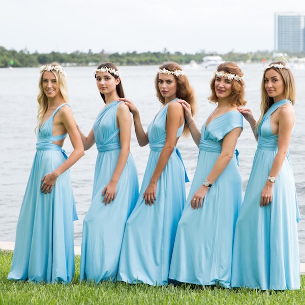 Infinity Bridesmaid Dress, Convertible Dress, Long Dress, Multi-way Dress,Bridesmaid Dress with Bandeau, Convertible Bridesmaid Dresses