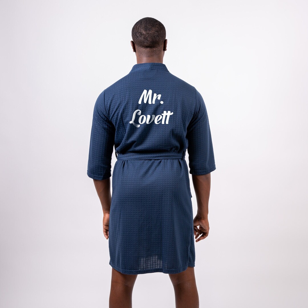 Custom Men's Waffle Robe: Bachelor Party Gift - Etsy
