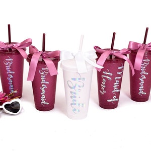 Bridesmaid Tumblers, Bachelorette Gifts, Party Cups, Custom Personalized Plastic Tumblers, Bachelorette Party Favor, Bride to be party-plast