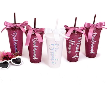 Bridesmaid Tumblers, Bachelorette Gifts, Party Cups, Custom Personalized Plastic Tumblers, Bachelorette Party Favor, Bride to be party-plast