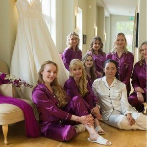 Custom Satin Pajamas: Bridesmaid PJs, Bridal Party Sleepwear