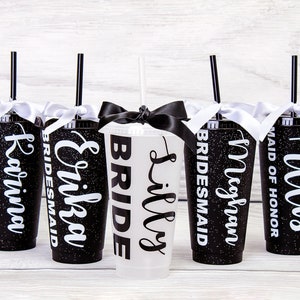 Bridesmaid Tumblers, Bachelorette Gifts, Party Cups, Custom Personalized Plastic Tumblers, Bachelorette Party Favor, Bride to be party-plast