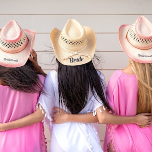 Custom Cowboy Sun Hats: Bachelorette Party, Girls Trip