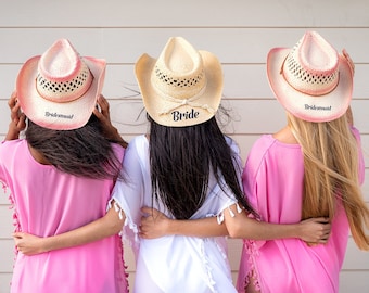 Custom Cowboy Sun Hats: Bachelorette Party, Girls Trip